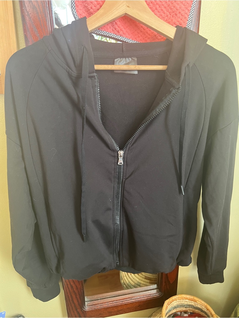 Jessica Simpson Black Zip Hoodie with Drawstrings